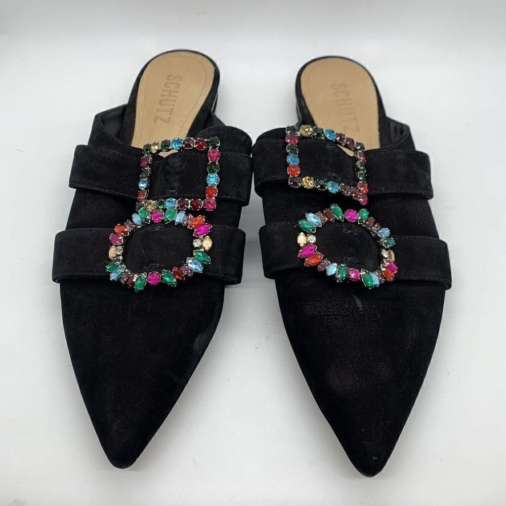 Schutz Rebeca Slides Black Women’s Size 7.5 - Picture 3 of 7